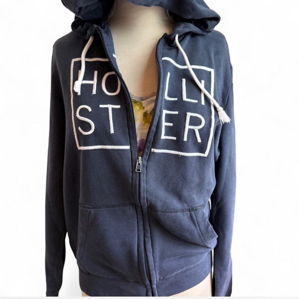 Hollister Dark Blue Zip-Up Hoodie